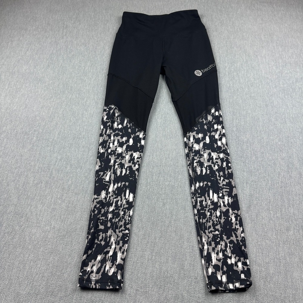 C&C Sport Leggings‎ Womens Small Black Beatbike Mesh Running Gym Training Yoga